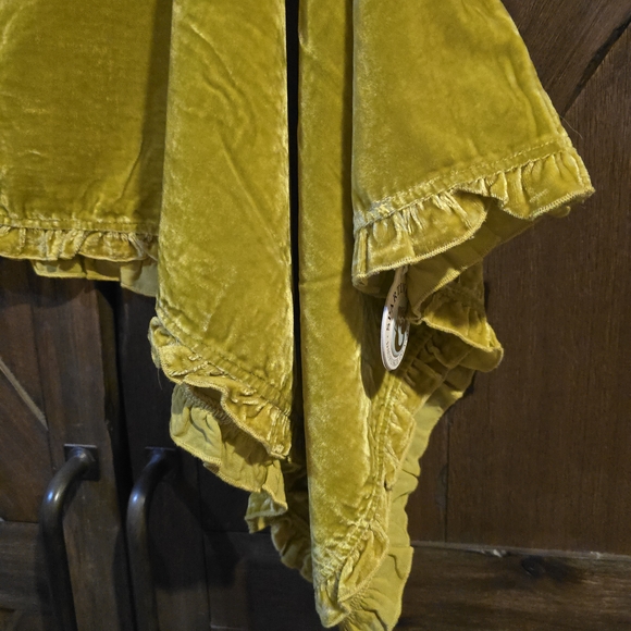 NWT Spartina 449 Mustard Yellow Velvet Topper Wrap Scarf - Picture 10 of 11